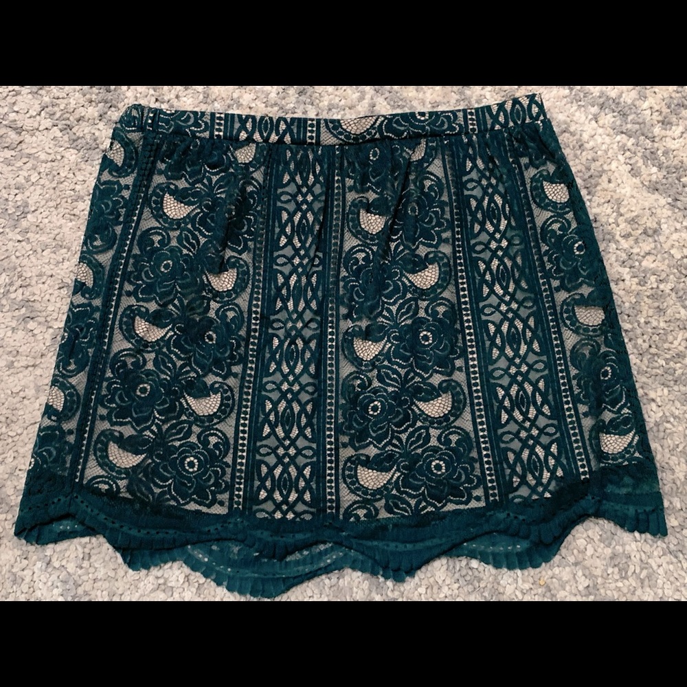 Emerald green skirt